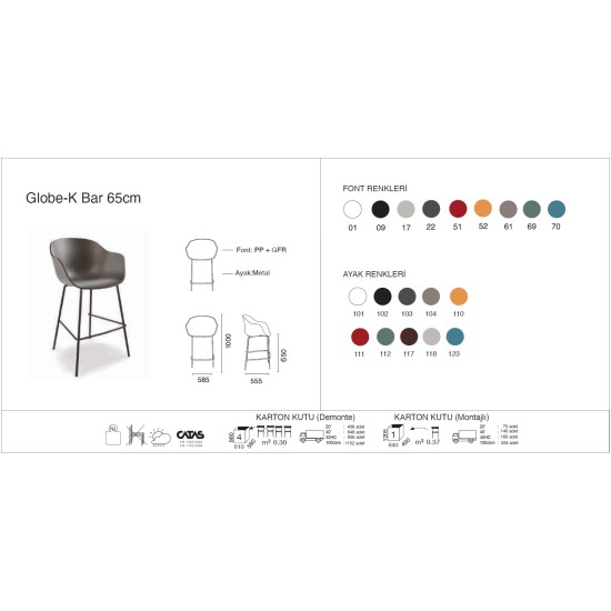 Globe-K Bar 65