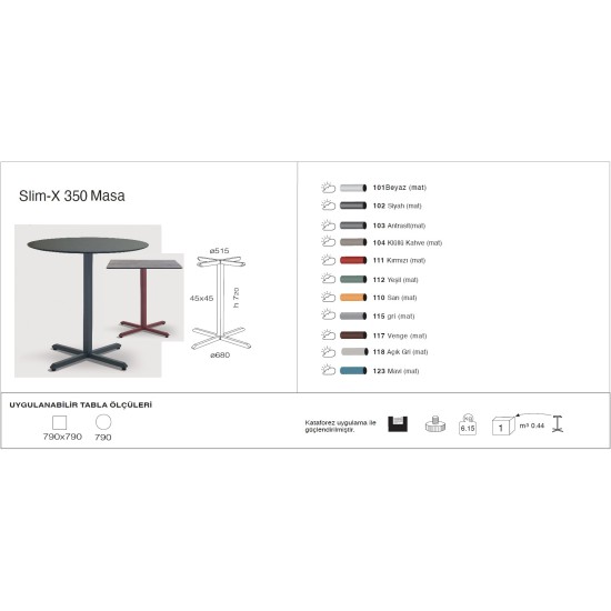 Slim-X 350 Masa Ø79 / 79x79