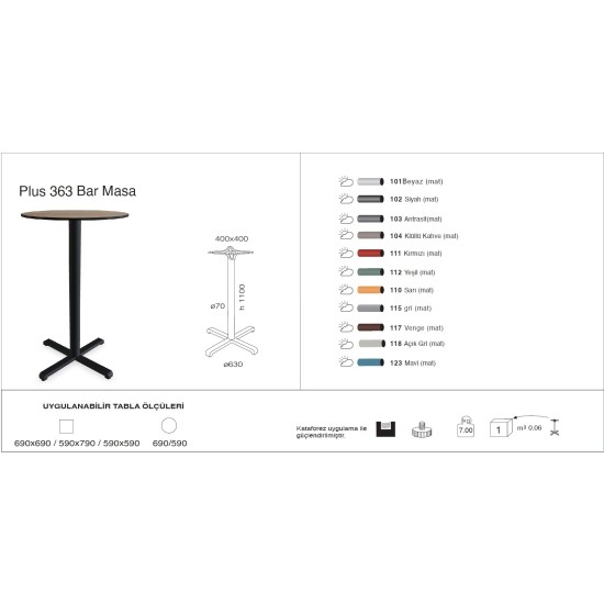 Plus 363 Masa Ø59 / Ø69 / 59x59 / 69x69 - BAR