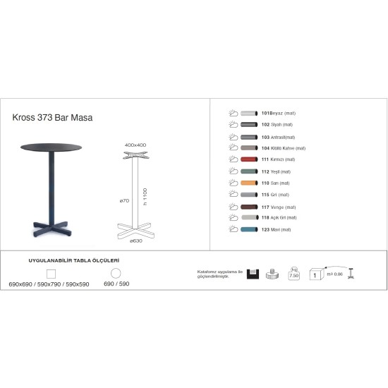 Kross 373 Masa   Ø59 / Ø69 / 59x59 / 69x69 - BAR