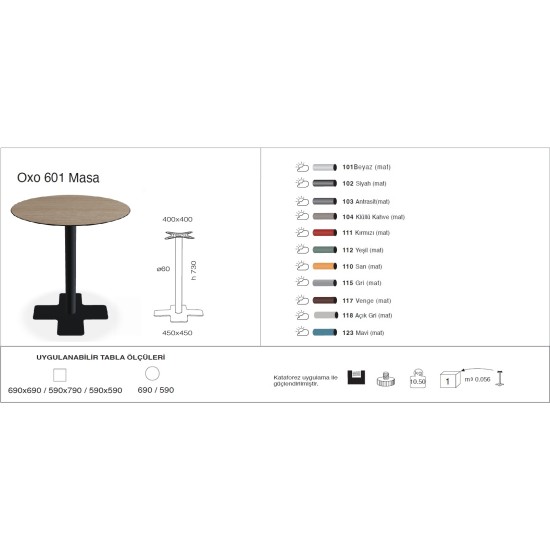 Oxo 601 Masa Ø59 / Ø69 Oxo 601 Masa Ø59 / Ø69