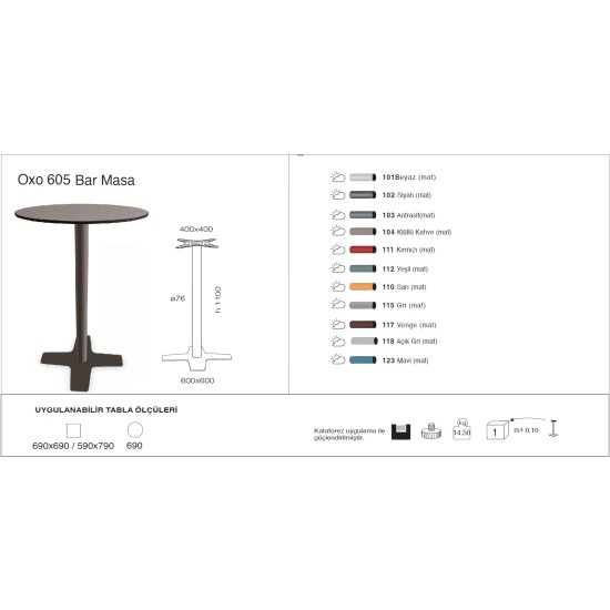 Oxo 605 Masa Ø69 - BAR