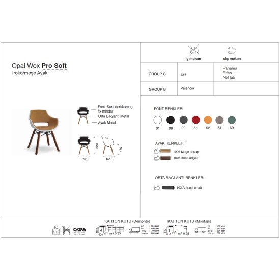 Opal Wox Pro Soft Iroko/Meşe Ayak