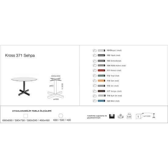 Kross 371 SEHPA  Ø59 / Ø69 / 59x59 / 69x69