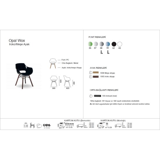Opal Wox Iroko/Meşe Opal Wox Iroko/Meşe