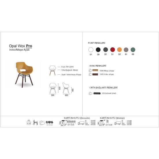 Opal Wox Pro Iroko/Meşe Ayak