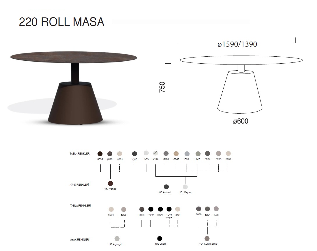 Roll 220 Masa Ø139 / Ø159