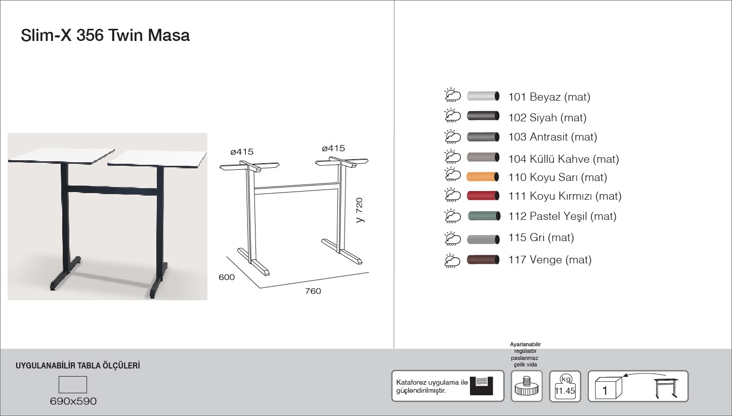 Slim X 356 Twin Masa (2x59/2x69)