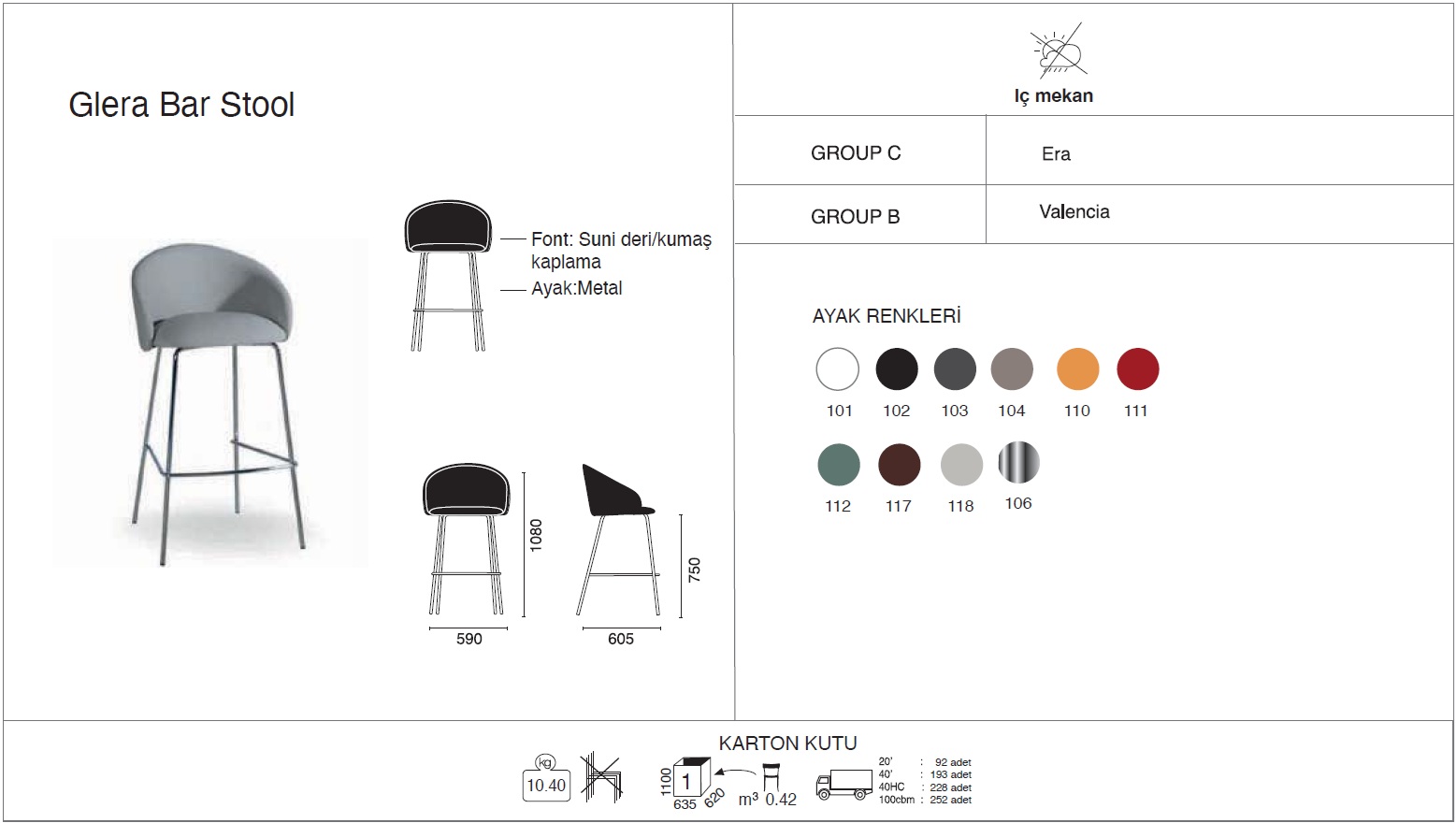 Glera Bar Stool Glera Bar Stool