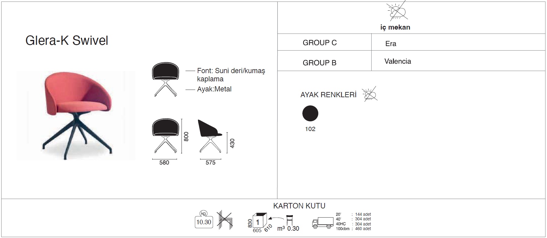 Glera-K Swivel Glera-K Swivel