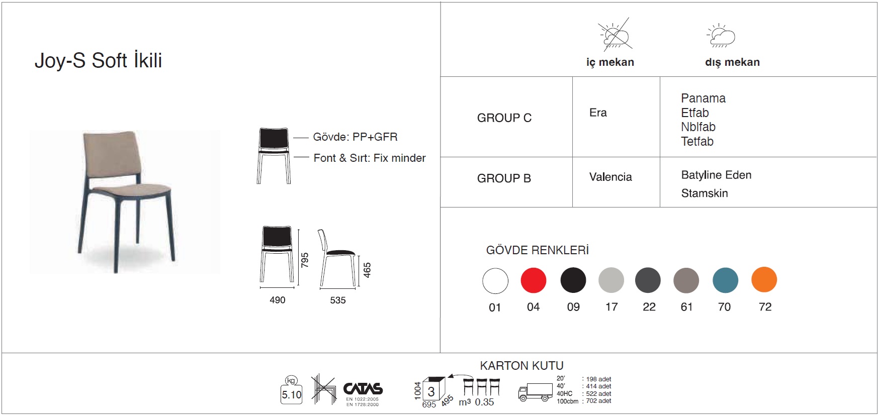 Joy-S Soft İkili Minder