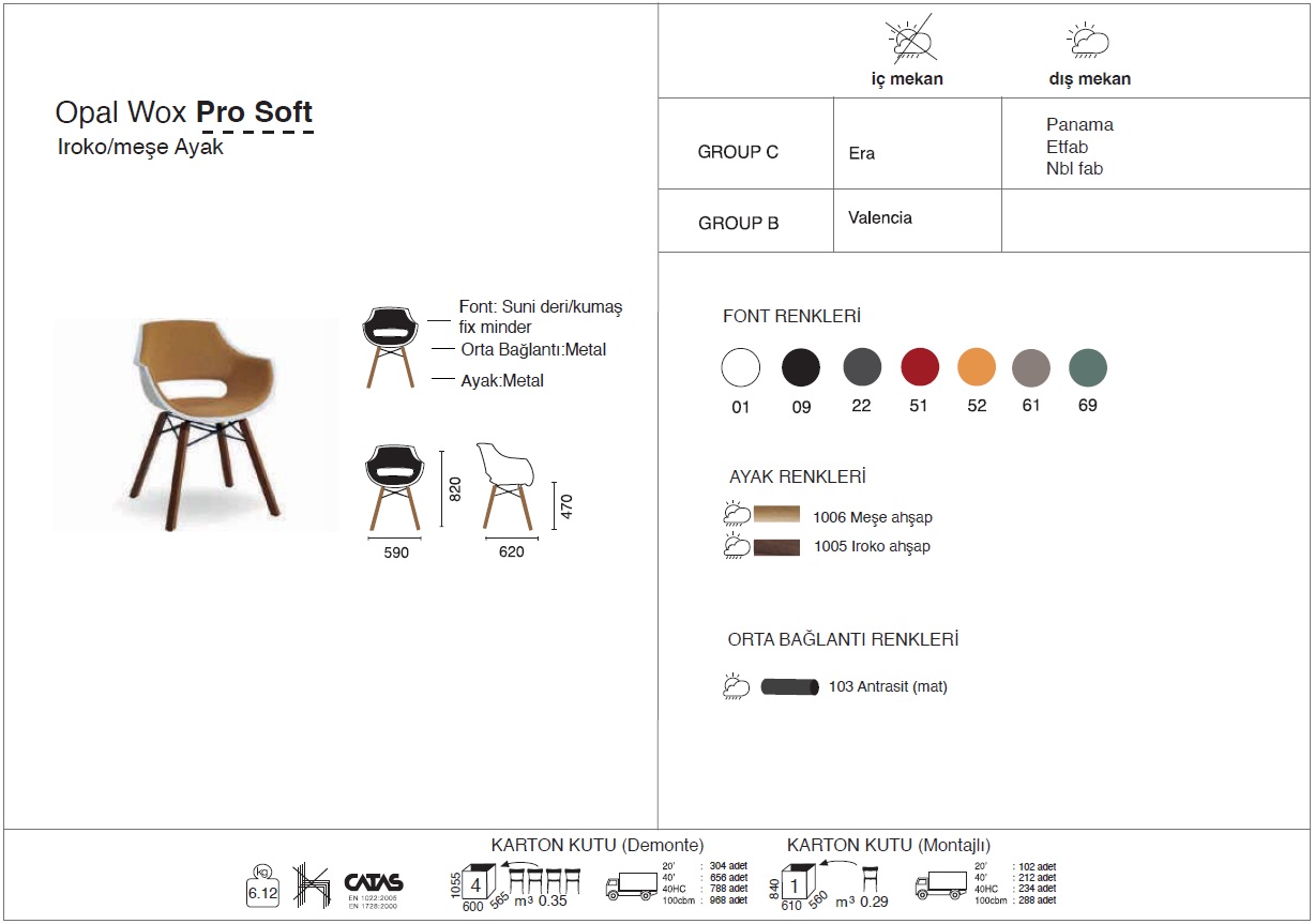 Opal Wox Pro Soft Iroko/Meşe Ayak