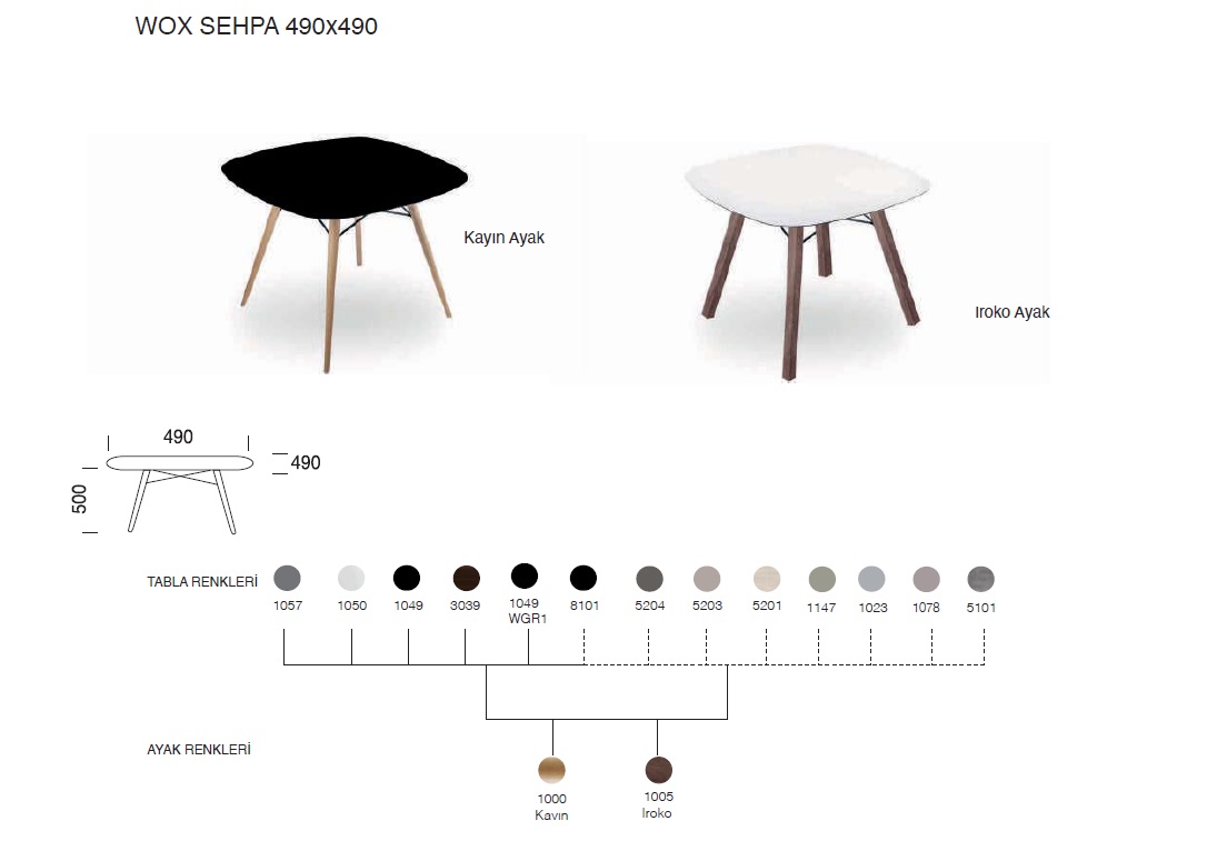 Wox Sehpa 49x49 (iroko) Wox Sehpa 49x49 (iroko)