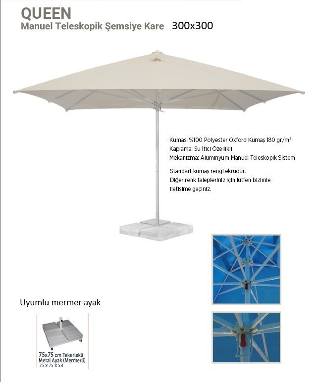 QUEEN | Manuel Teleskopik Şemsiye 300x300