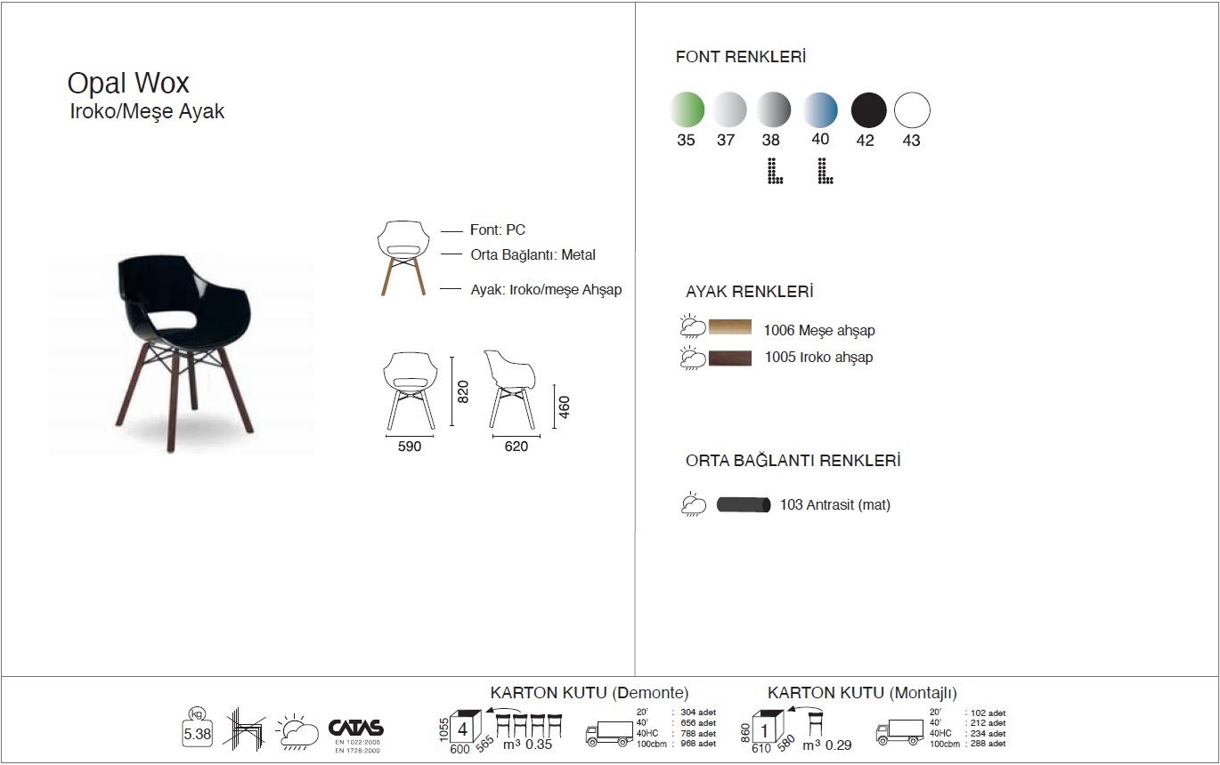 Opal Wox Iroko/Meşe Ayak
